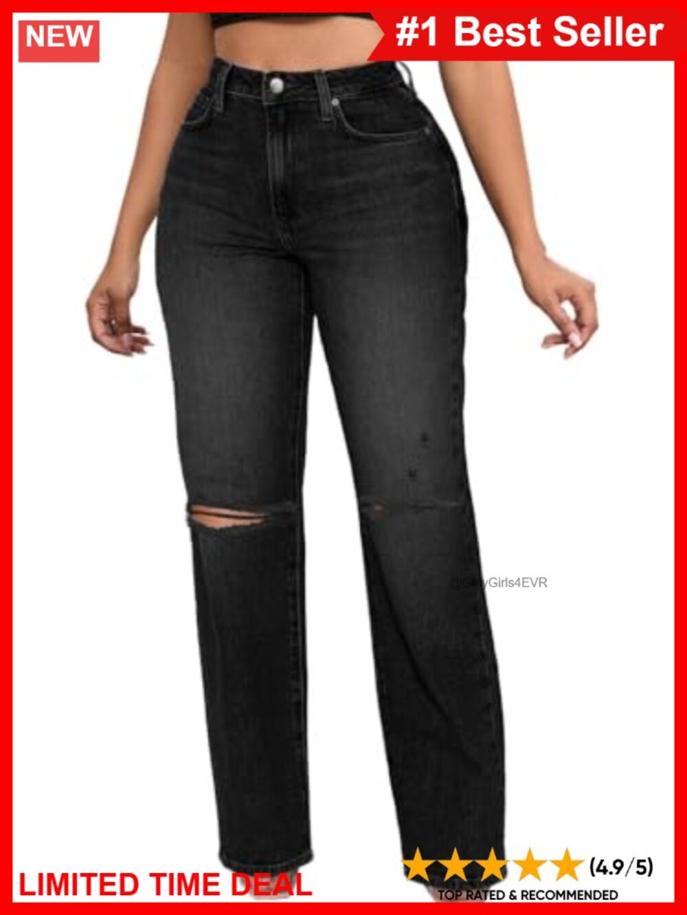 Wide Leg Jeans for Women Stretchy Straight Baggy High Waisted